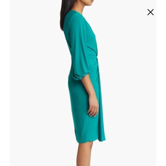 ELIZA J WRAP LOOK LONG SLEEVE DRESS - Picture 2 of 8